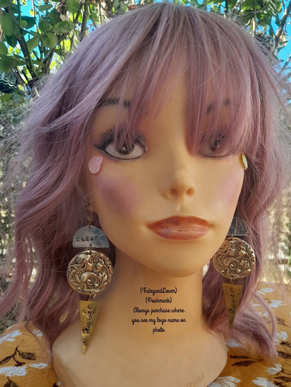 Stevie Nicks song quote Inspire mucha gypsy chandelier earrings, gypsy accessory